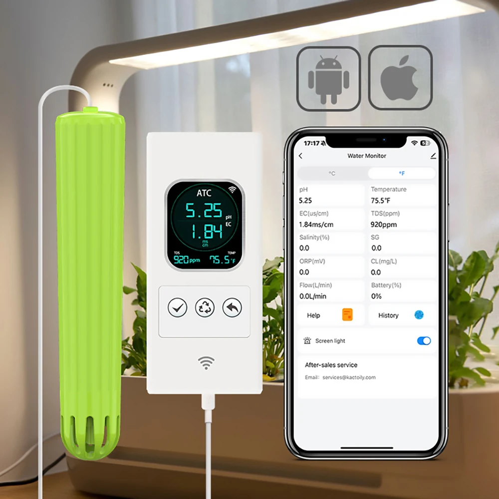 Urban Farming Indoor - Kactoily 4-в-1 Wi-Fi датчик городской фермерский
